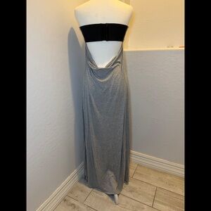 VENUS Strapless Grey Maxi Dress Size Small NEW Tube Dress